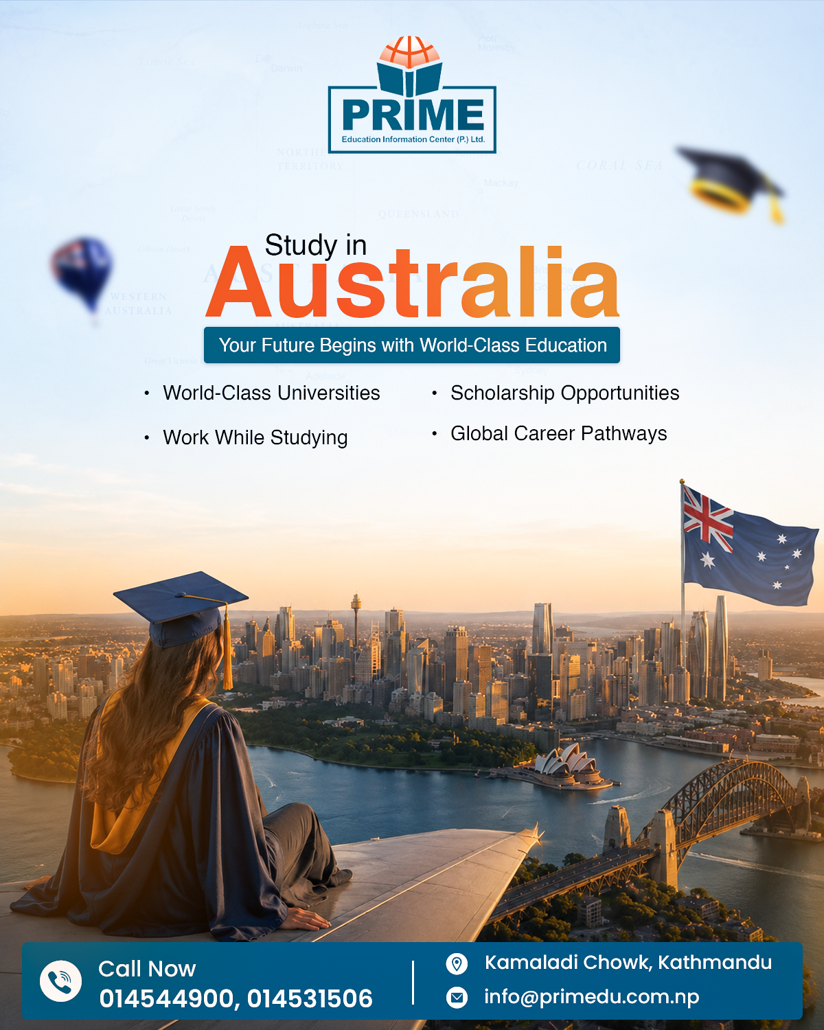 Study in Australia Academic Campaign Poster